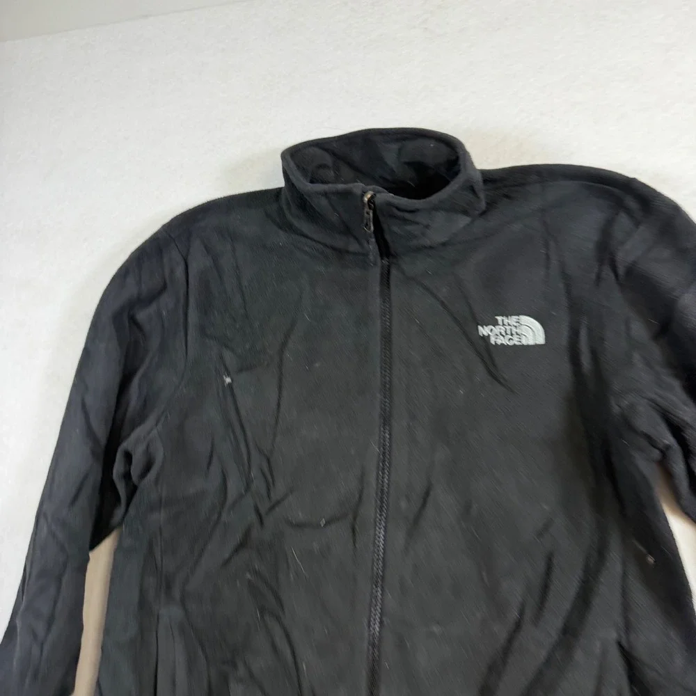 The North Face Mens TKA 100 Glacier Full Zip Fleece Jacket Black Small S/P
